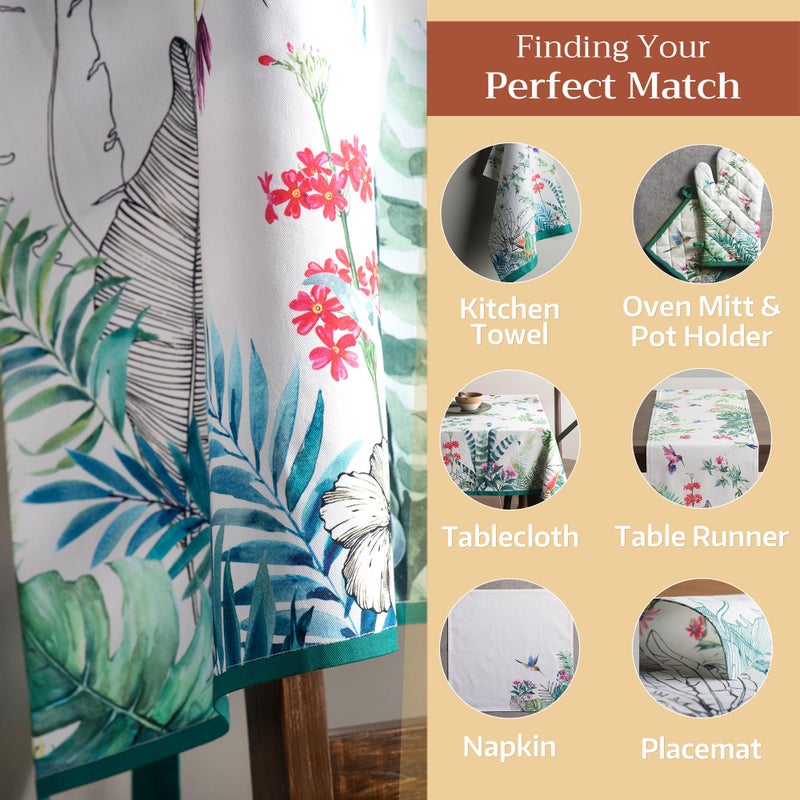 Maison d' Hermine Apron for women with Pocket 100% Cotton 27.50"x31.50" 1 Piece Adjustable Neck Strap & long ties Apron Men, Chef, Wedding, Cooking, Gardening, Server Spring/Summer (Tropiques) - Image 5